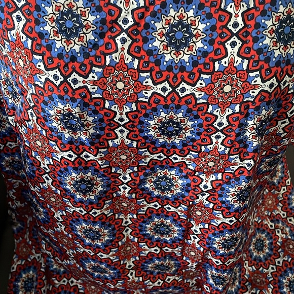 EVAN-PICONE Colorful Design Short Sleeve Blouse Size 16 - Picture 2 of 9